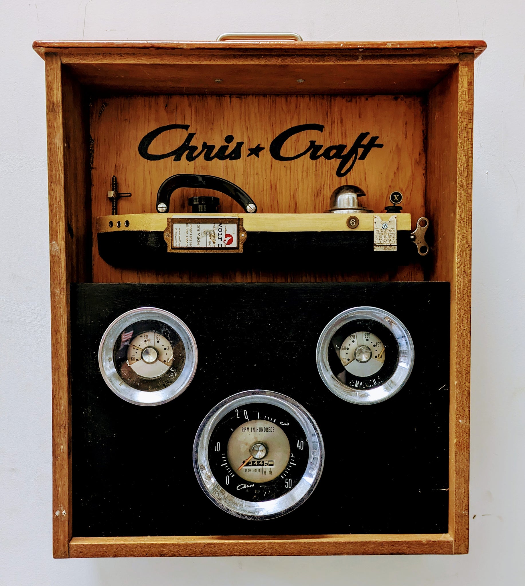 Chris Craft Dashboard with Half Model