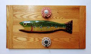 Green Trout With 2 Fly Reels