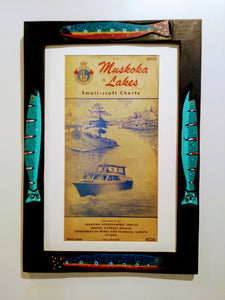 Framed Muskoka Map Cover, 1965