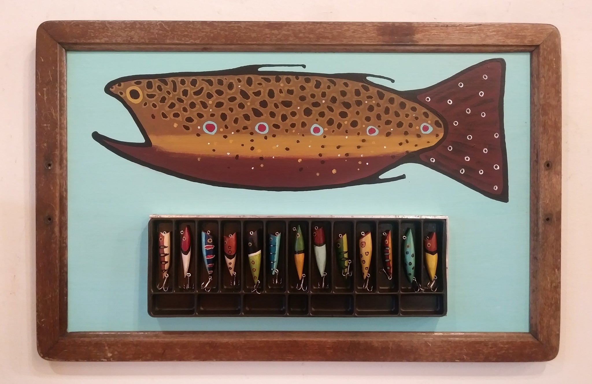 Brown Trout with Lure Tray
